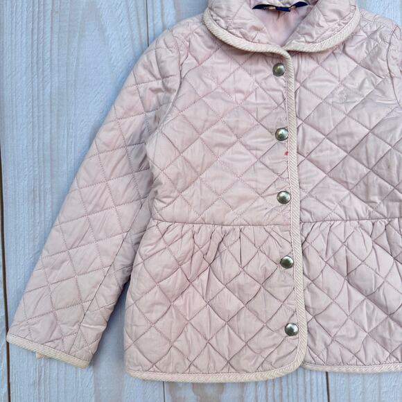 Ralph Lauren Quilted Kids Girls Size 6 Corduroy Trim Jacket Light Pink - Picture 4 of 10